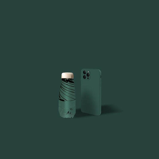 Sun Umbrella Female Sunscreen Anti Ultraviolet Compact Portable Folding 50 Off Pocket Capsule Sun And Rain Umbrella Dual-use Umbrella - Mubimart