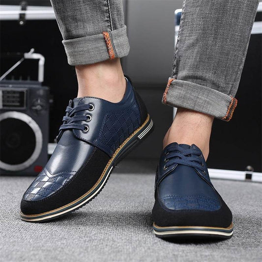 Autumn Men's Casual Shoes 46 Yards Large Size Lace-up Single Shoes Breathable British Driving Shoes Mens Shoes Single Shoes - Mubimart