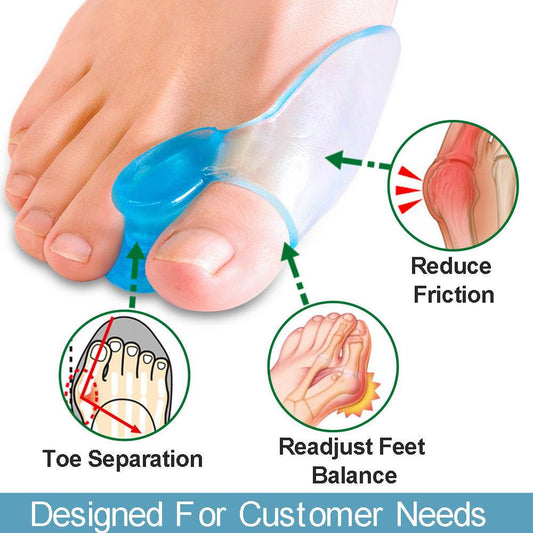 Transparent Blue Toe Separator Pad Hallux Correction Valgus Separator - Mubimart