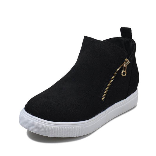 Women's Trade Large Size Leopard Print High Top Loafers Women - Mubimart