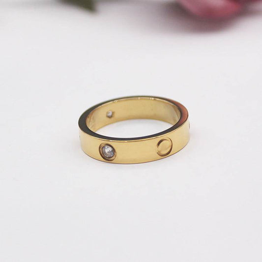 Love Ring Men And Women Couples Ring A Word Screw Fashion Ring - Mubimart