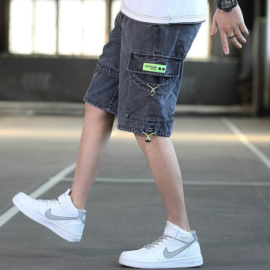 Summer Men's Denim Shorts Men's Five-point Shorts - Mubimart