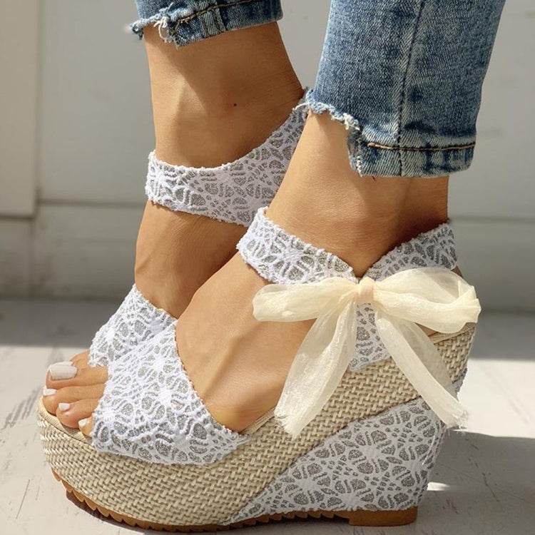 Women Summer Shoes Wedges Sandals Party Platform High Heels - Mubimart