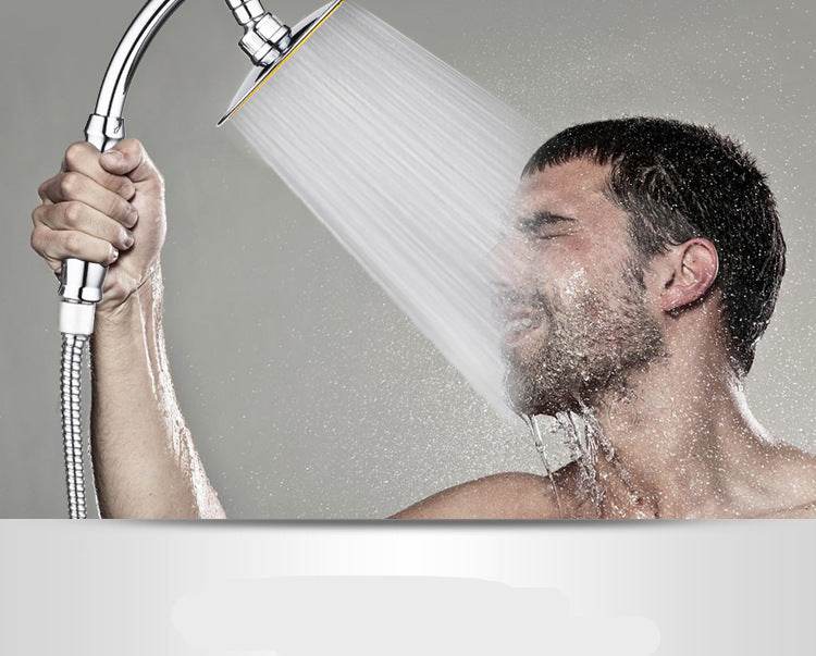 Shower Head 6inch Pressurized Hand-held Overhead Universal Shower Head Shower Set - Mubimart