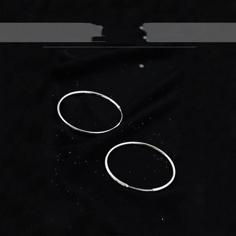 Summer Style Luminous Clearly CZ, Large Circle Hoop Earrings for Women EarRings Fashion Jewelry Valentine's Day Gift - Mubimart