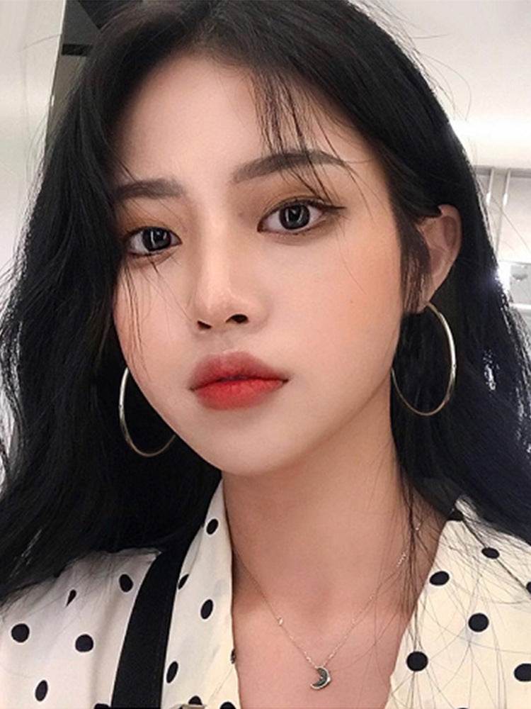 Summer Style Luminous Clearly CZ, Large Circle Hoop Earrings for Women EarRings Fashion Jewelry Valentine's Day Gift - Mubimart