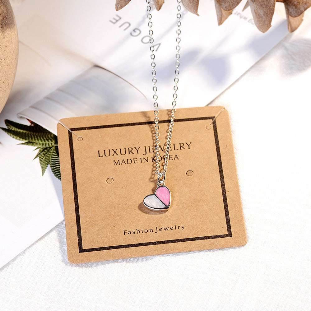 Necklace Ice Cream Heart Chain Necklace For Women - Mubimart