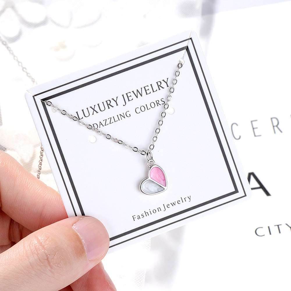Necklace Ice Cream Heart Chain Necklace For Women - Mubimart