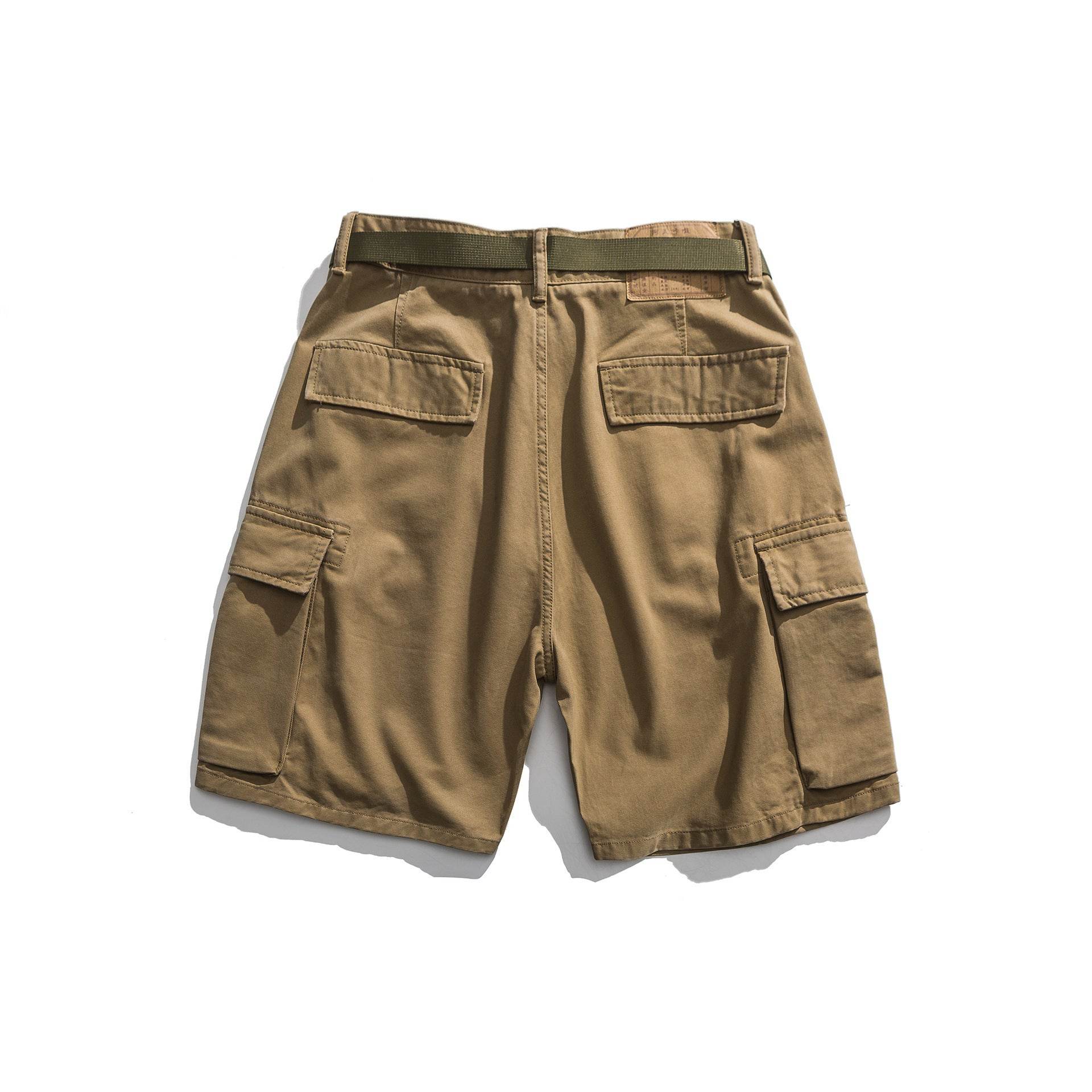 Tooling Multi-Pocket Khaki Army Green Shorts - Mubimart