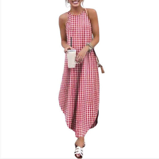 Loose Sleeveless Dress Camisole Dress - Mubimart