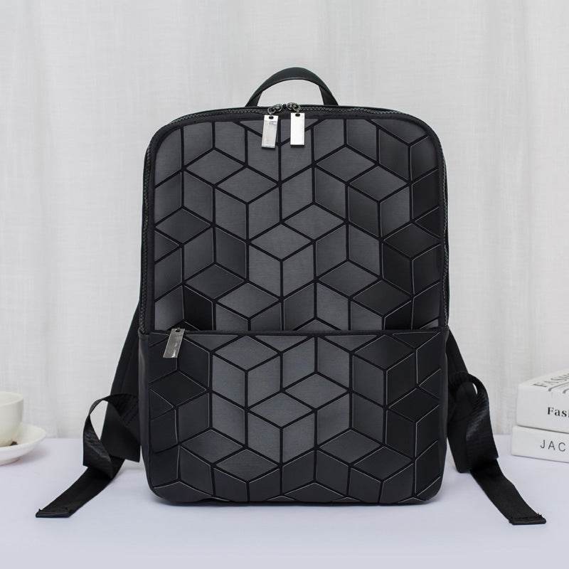 Geometric Diamond Backpack Men And Women Computer Backpack - Mubimart