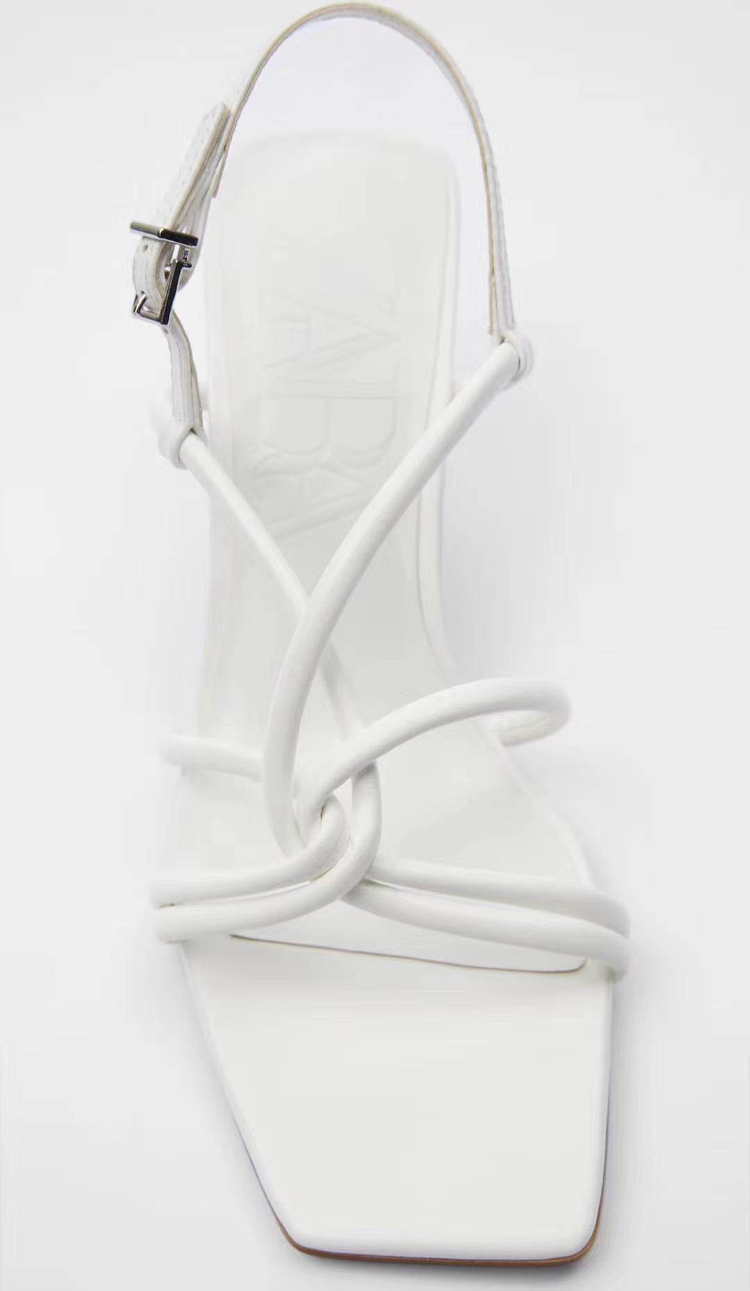 Stiletto Toe Buckle Sandals - Mubimart