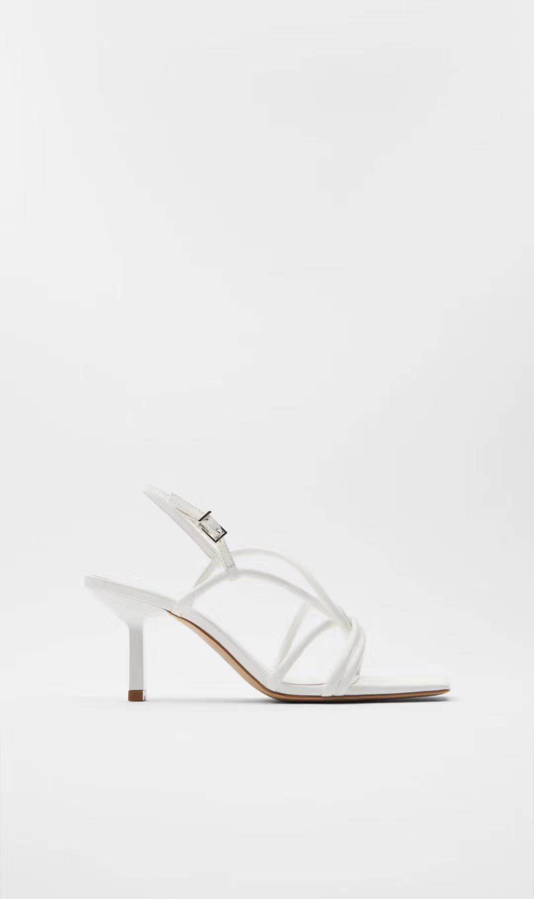 Stiletto Toe Buckle Sandals - Mubimart