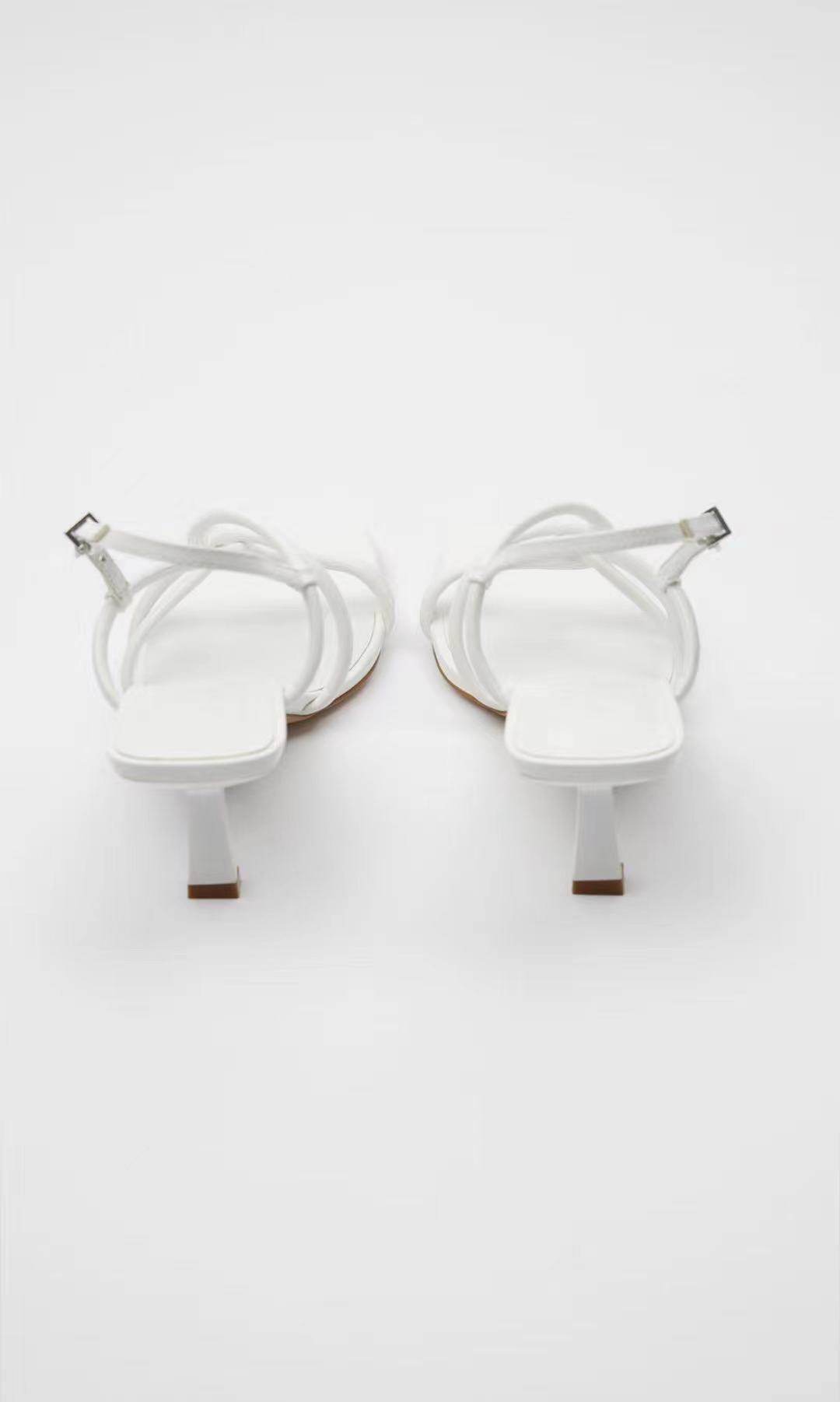 Stiletto Toe Buckle Sandals - Mubimart