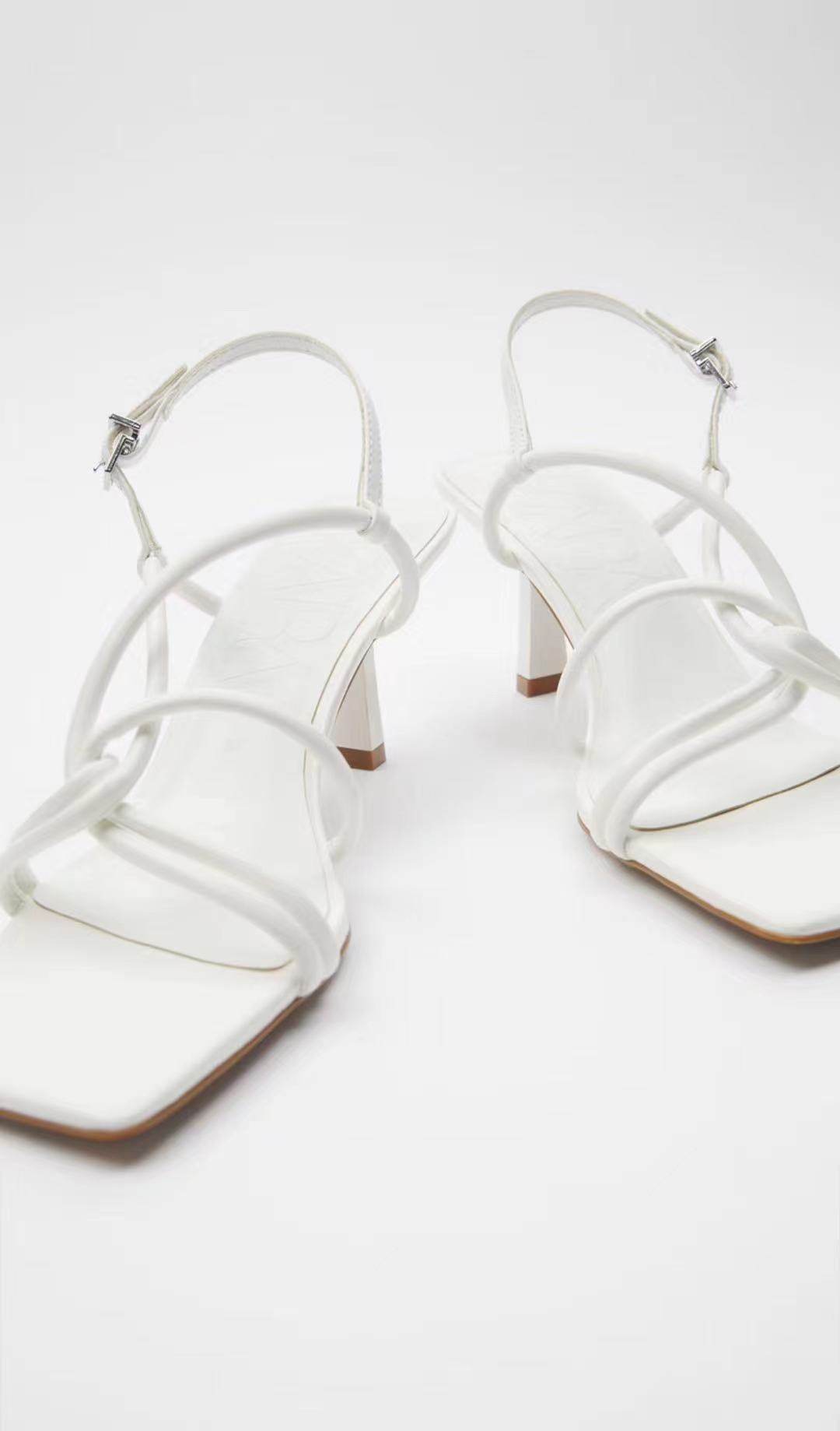 Stiletto Toe Buckle Sandals - Mubimart
