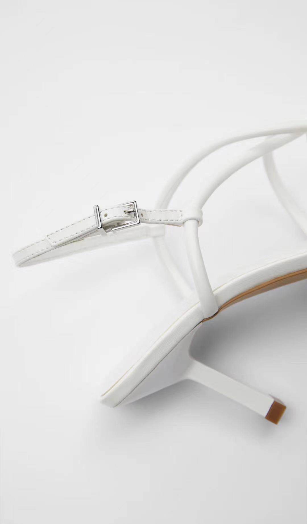 Stiletto Toe Buckle Sandals - Mubimart