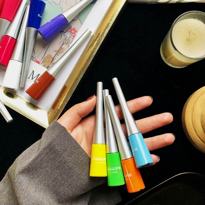 17 Color Liquid Eyeliner Matte Quick-Drying Color Eyeliner Lasting Non-Blooming Matte Glitter Eyeliner - Mubimart
