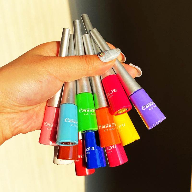 17 Color Liquid Eyeliner Matte Quick-Drying Color Eyeliner Lasting Non-Blooming Matte Glitter Eyeliner - Mubimart