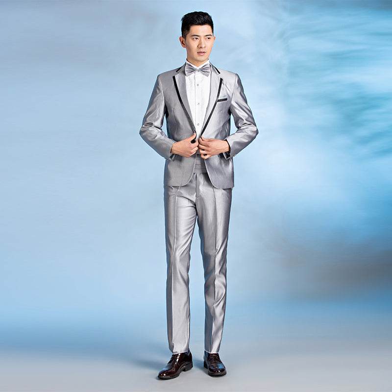 Suit Men Suit Groom Wedding Best Man Dress Slim Fit - Mubimart