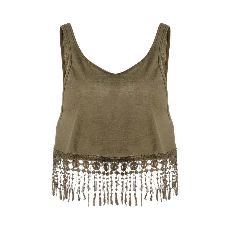 Camisole Camisole Multicolor Fringed Bottoming Shirt - Mubimart