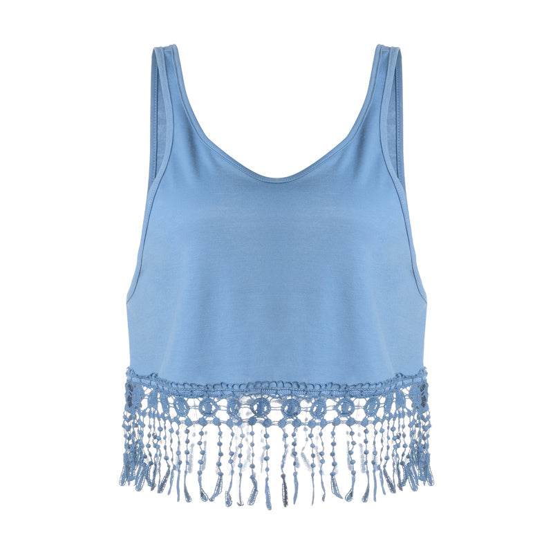 Camisole Camisole Multicolor Fringed Bottoming Shirt - Mubimart