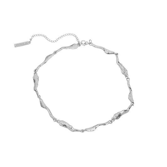 Silver Irregular Necklace Women"s Simple Cool Style Choker Collar Chain New Fashion Neck Chain
