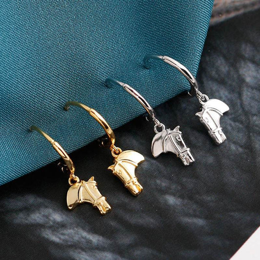 Women's glossy hoop earrings - Mubimart