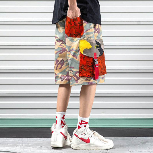 Men's Chinese style cargo shorts - Mubimart