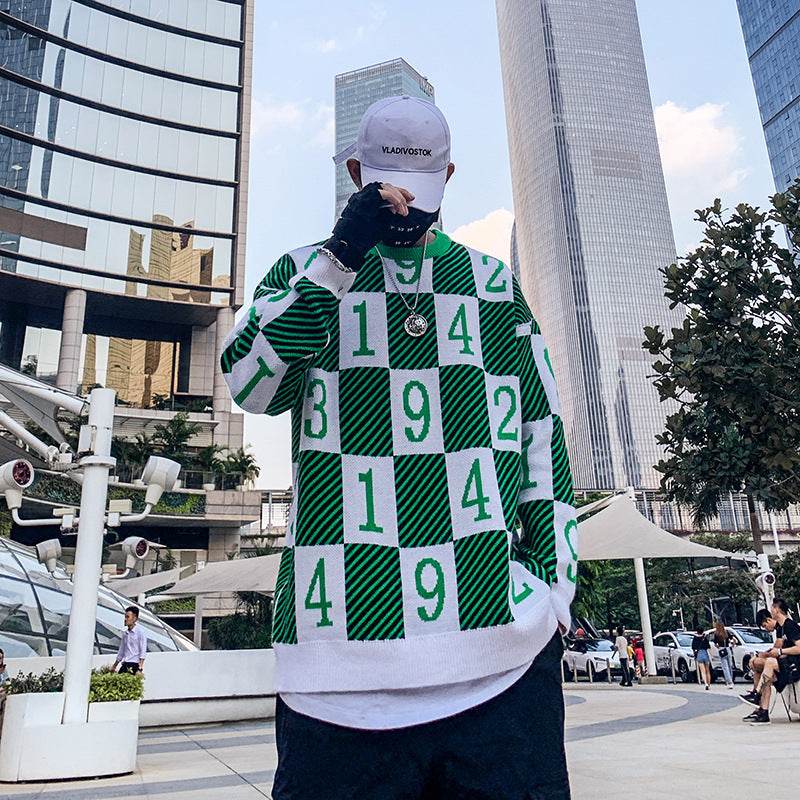 Sweater personality digital sweater - Mubimart