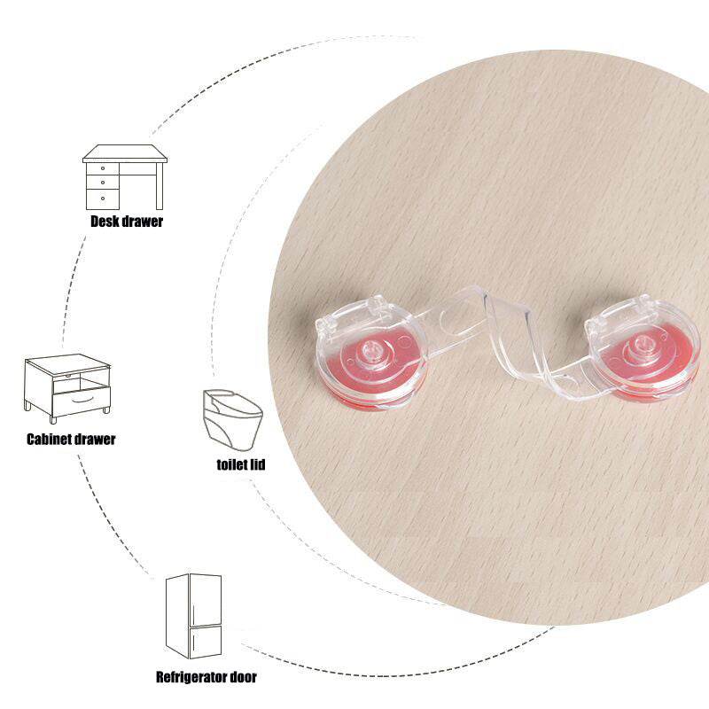 Baby Anti-opening Cabinet Door Transparent Safety Lock - Mubimart