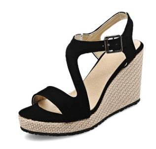 Platform Buckle Strap High heels - Mubimart