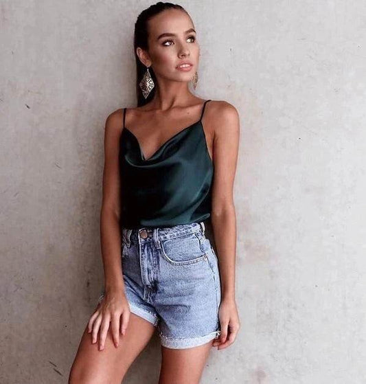 Solid color camisole - Mubimart