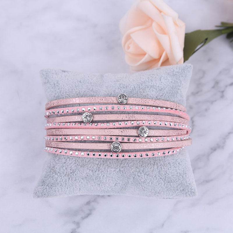 Multiple Layers Crystal Charm Bracelet For Women - Mubimart