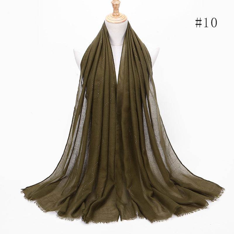 Solid color diamond and scarves - Mubimart