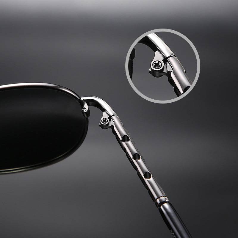 Retro metal polarized sunglasses - Mubimart