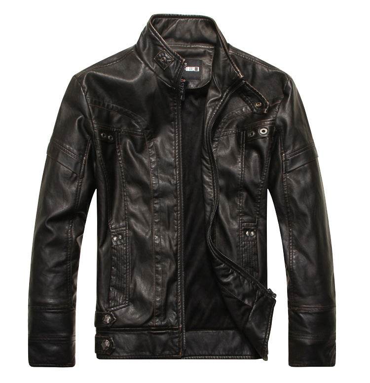 Motorcycle leather jacket - Mubimart
