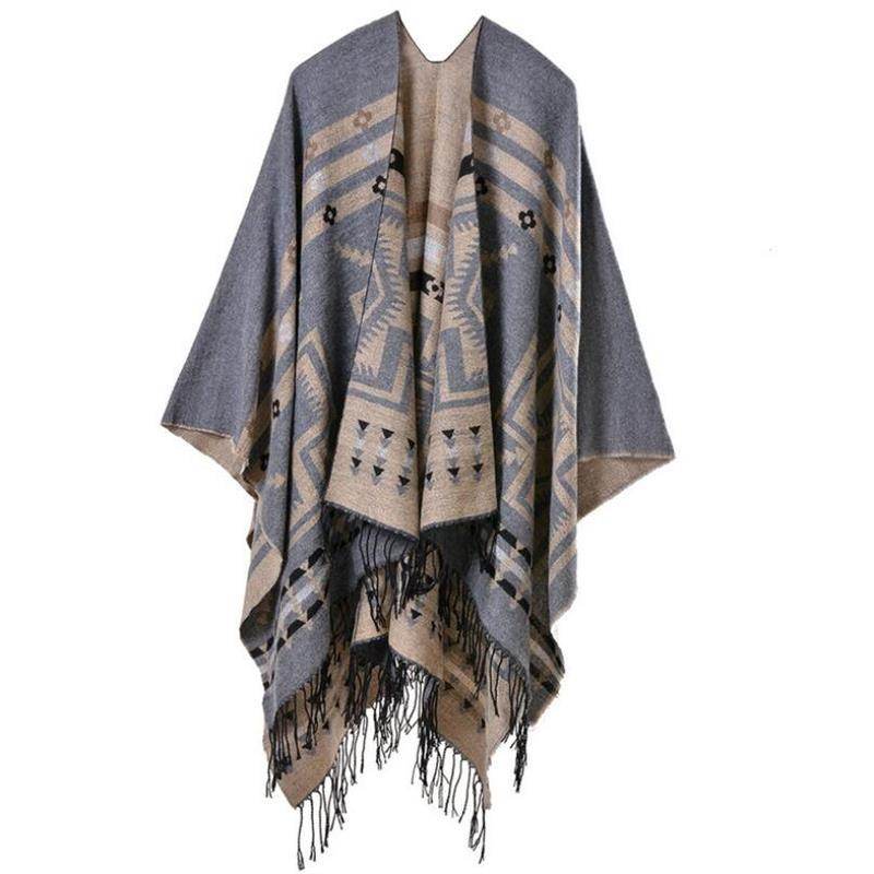 Split shawl scarf - Mubimart