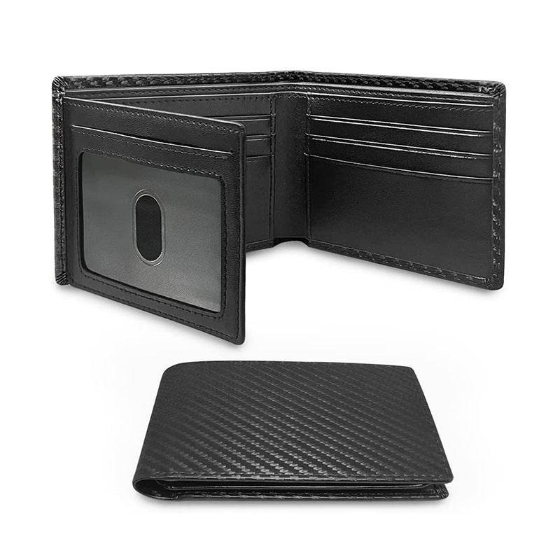 Men's Anti-magnetic Thin Wallet Special Carbon Fiber Dollar Multi Card Slot Wallet - Mubimart