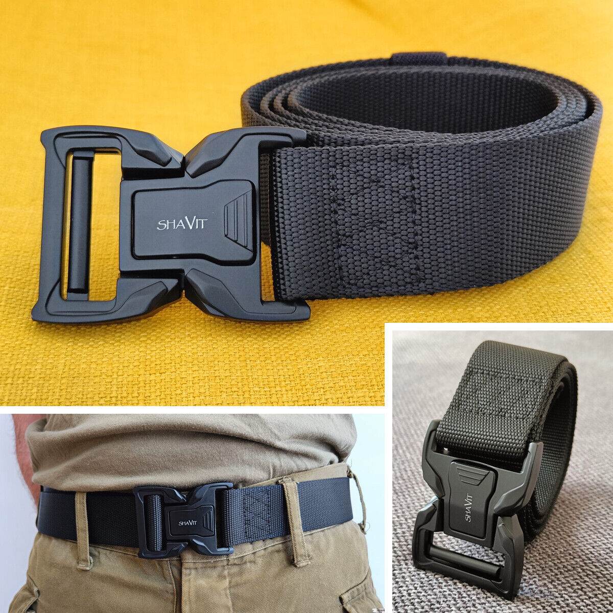 Men's Tactical Military Belt Quick Button Release Buckle Waistband Belts For MEN - Mubimart