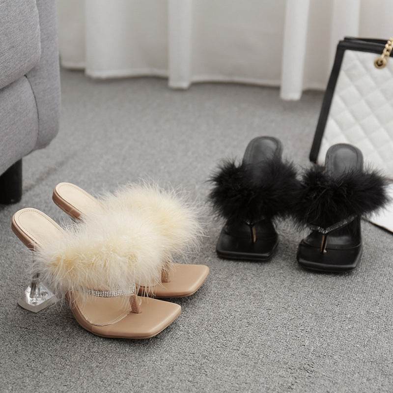 Plush high heels - Mubimart