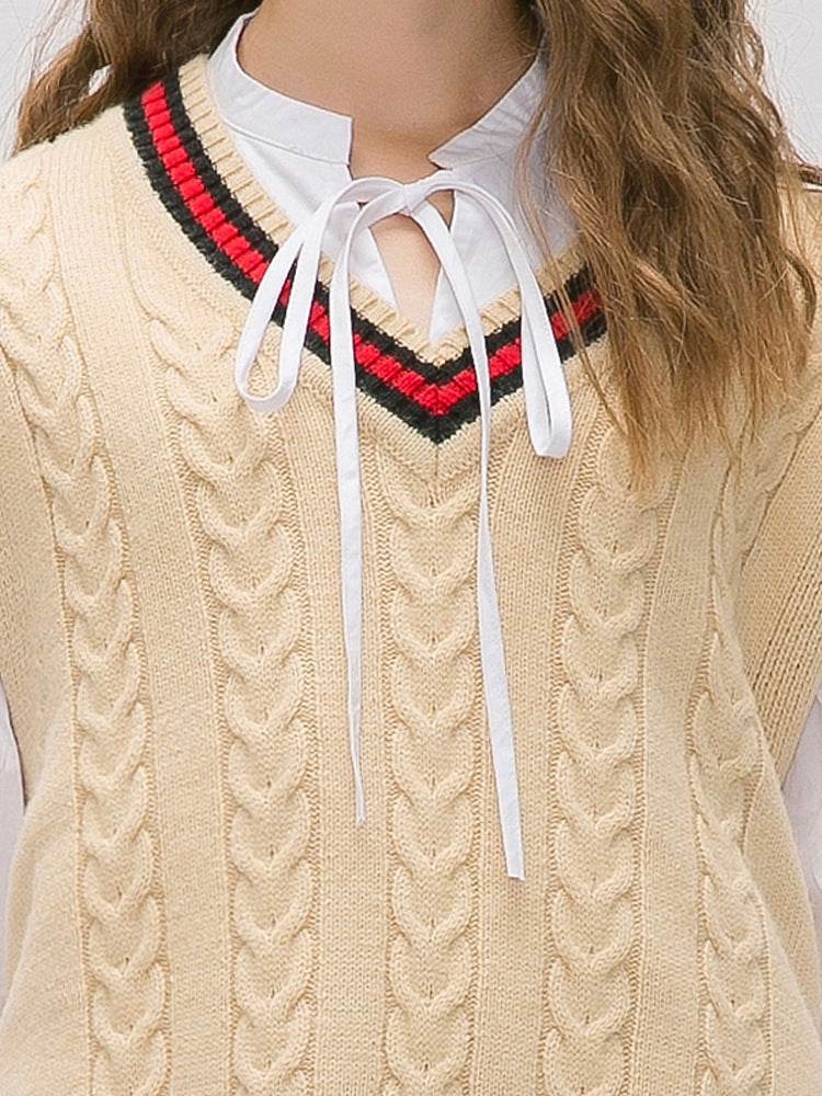 Vest sleeveless sweater - Mubimart