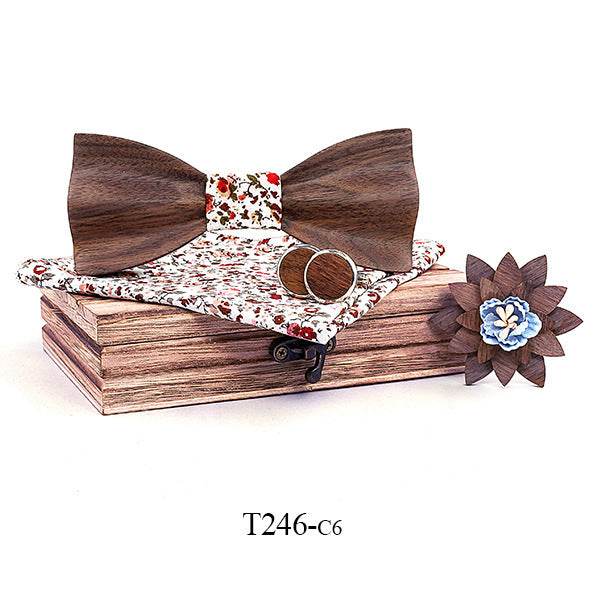 3D wood bow tie - Mubimart