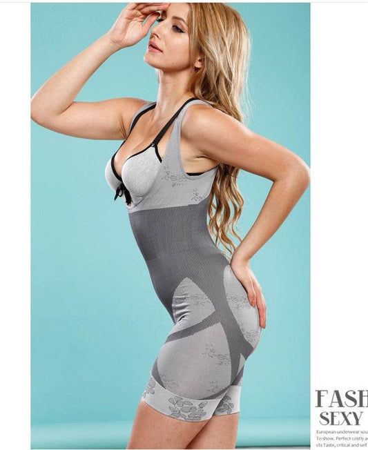 Women Body Shaper Slimming Underwear Vest Bodysuits Shapewear Tummy Control Underbust - Mubimart