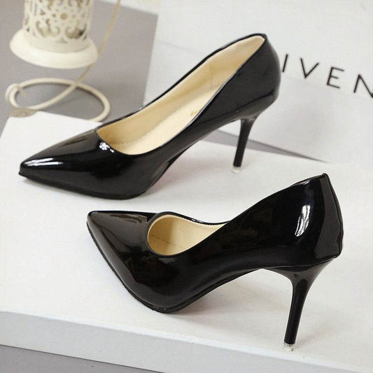 Ladies Pointed Stiletto Pumps High Heels - Mubimart