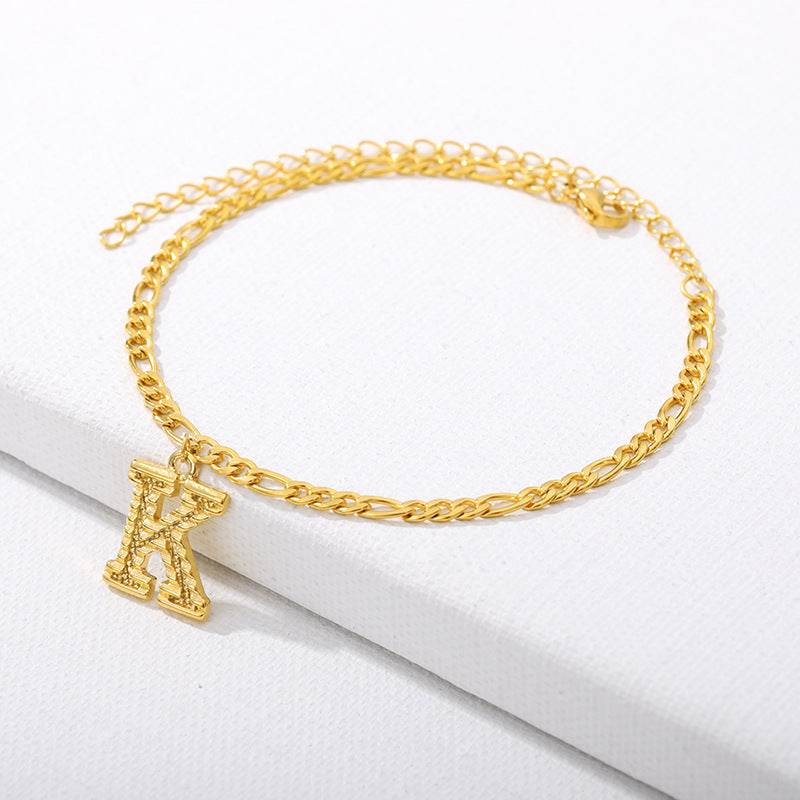 26 English alphabet anklets - Mubimart