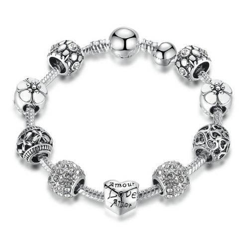 Silver Charm Bracelet - Mubimart