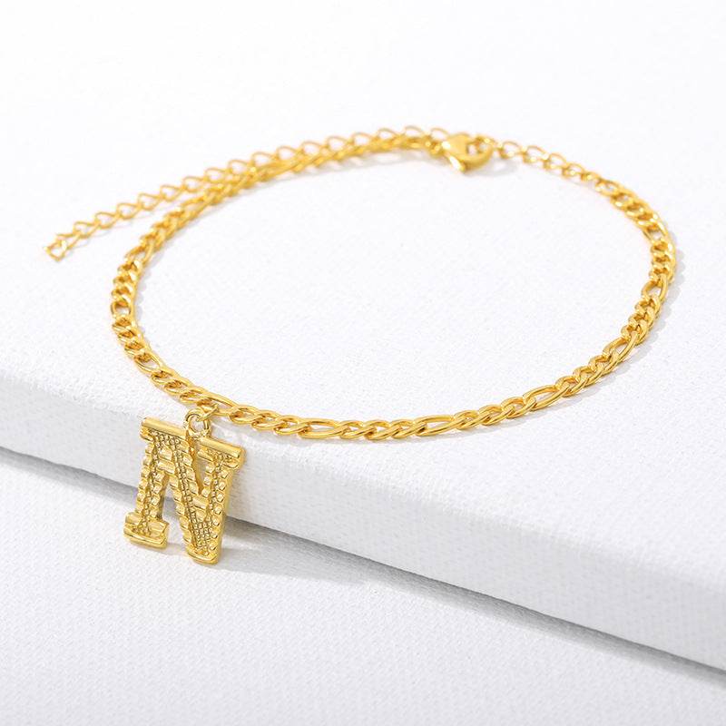26 English alphabet anklets - Mubimart