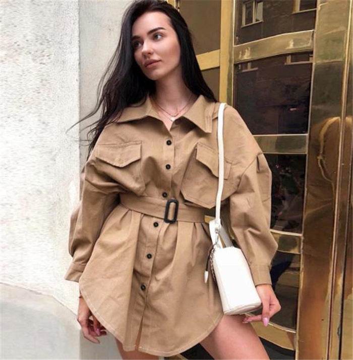 New shirt dress - Mubimart