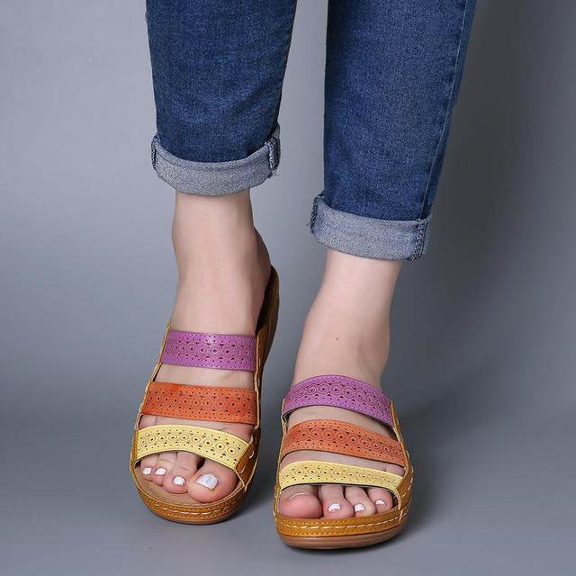 European and American Wedge Heel Sandals - Mubimart