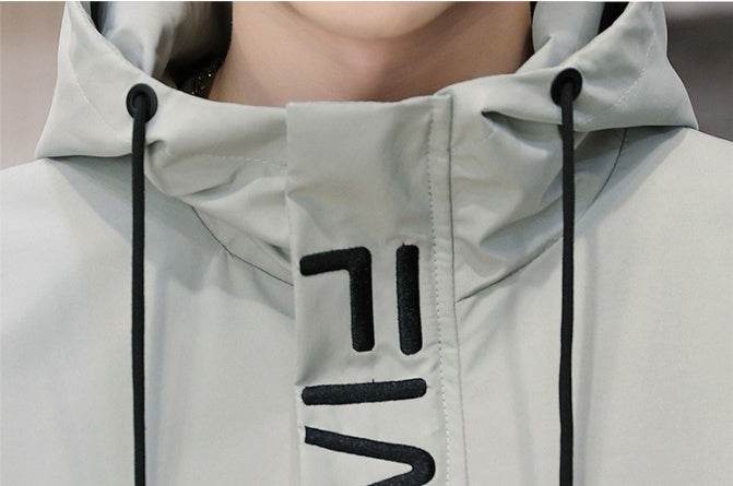 New Korean Casual Plus Size Young Student Hooded Jacket Men's Top Trend - Mubimart